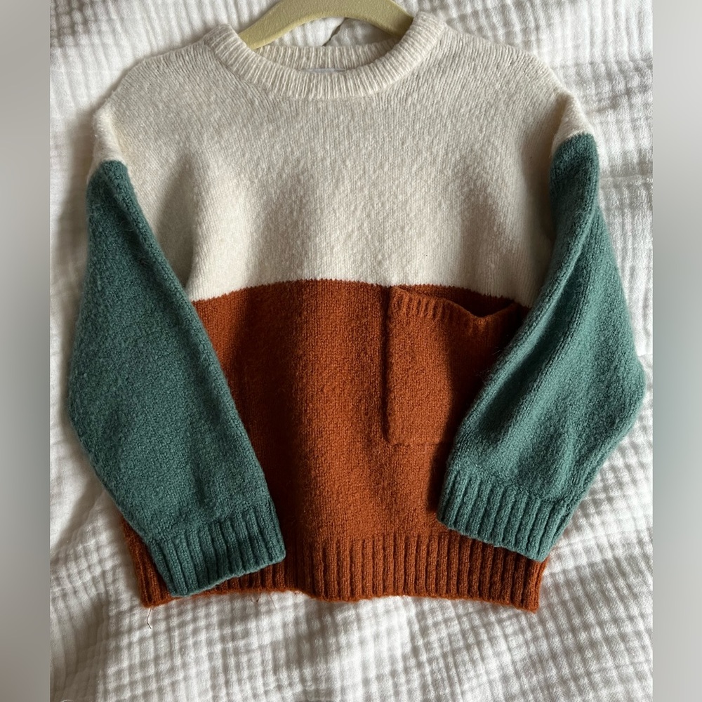 Zara color block sweater 18-24 months